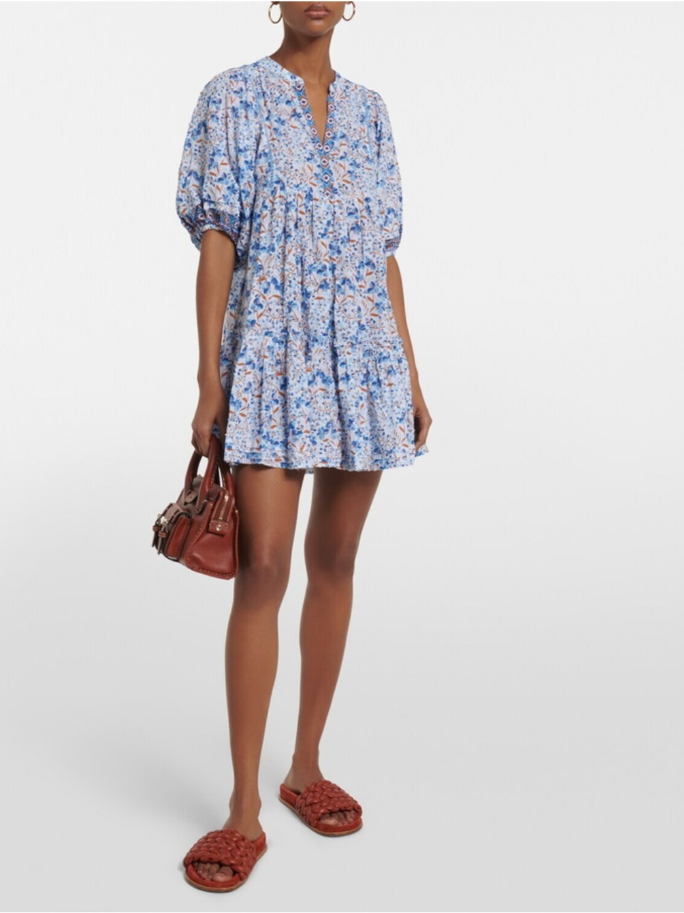Poupette St Barth Aria floral cotton minidress